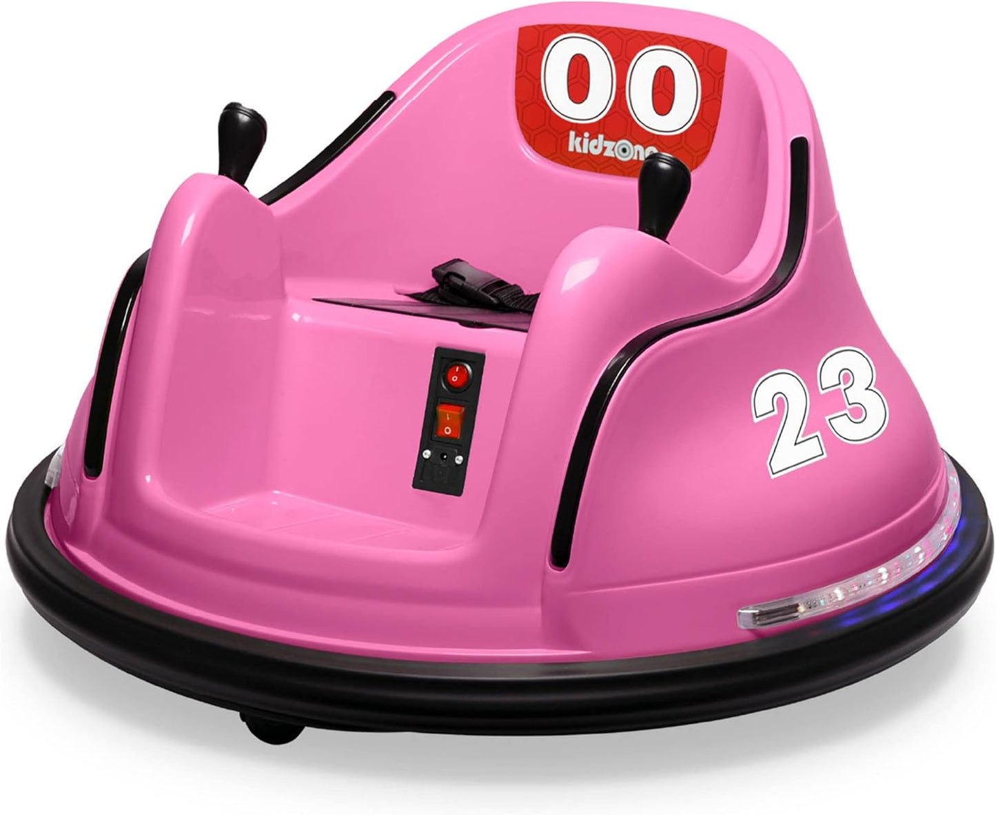 Kidzone 6V Electric Ride On Bumper Car for Kids & Toddlers 1.5-6 Years Old, DIY Sticker Baby Bumping Toy Gifts W/Remote Control, LED Lights & 360 Degree Spin, ASTM Certified, Blue