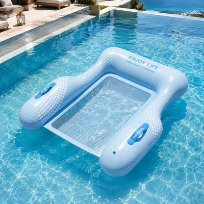 Inflatable Pool Floating Sofa With Headrest, Large Water Lounger For Adults Teens/Youth, Summer Beach Pool Party