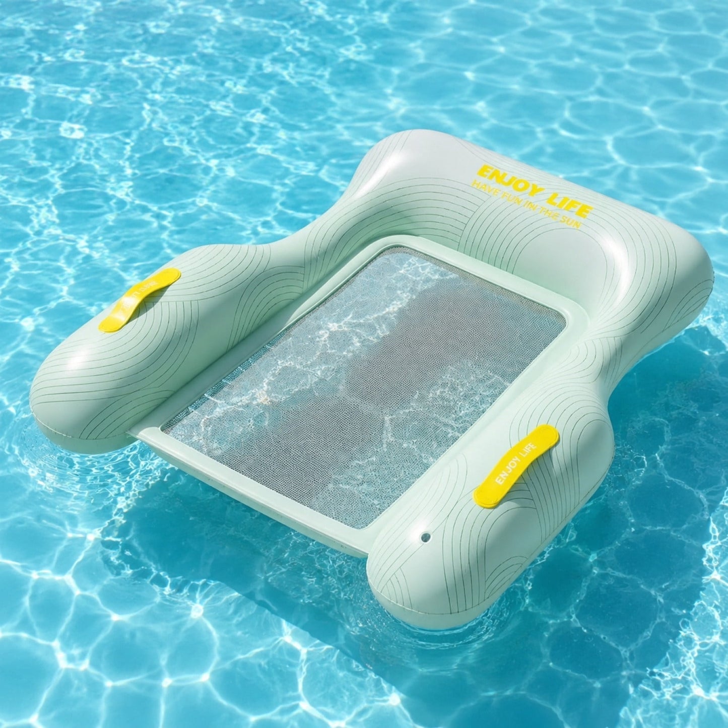 Inflatable Pool Floating Sofa With Headrest, Large Water Lounger For Adults Teens/Youth, Summer Beach Pool Party