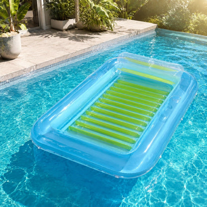 Inflatable Pool Floating Sofa With Headrest, Large Water Lounger For Adults Teens/Youth, Summer Beach Pool Party