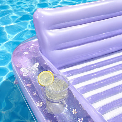 Inflatable Pool Floating Sofa With Headrest, Large Water Lounger For Adults Teens/Youth, Summer Beach Pool Party