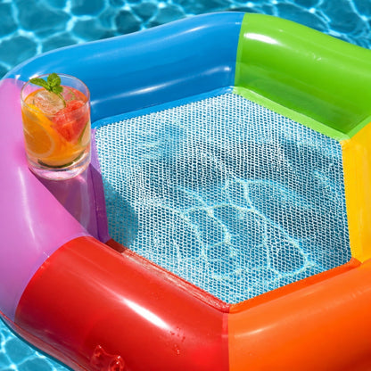 Inflatable Pool Floating Sofa With Headrest, Large Water Lounger For Adults Teens/Youth, Summer Beach Pool Party