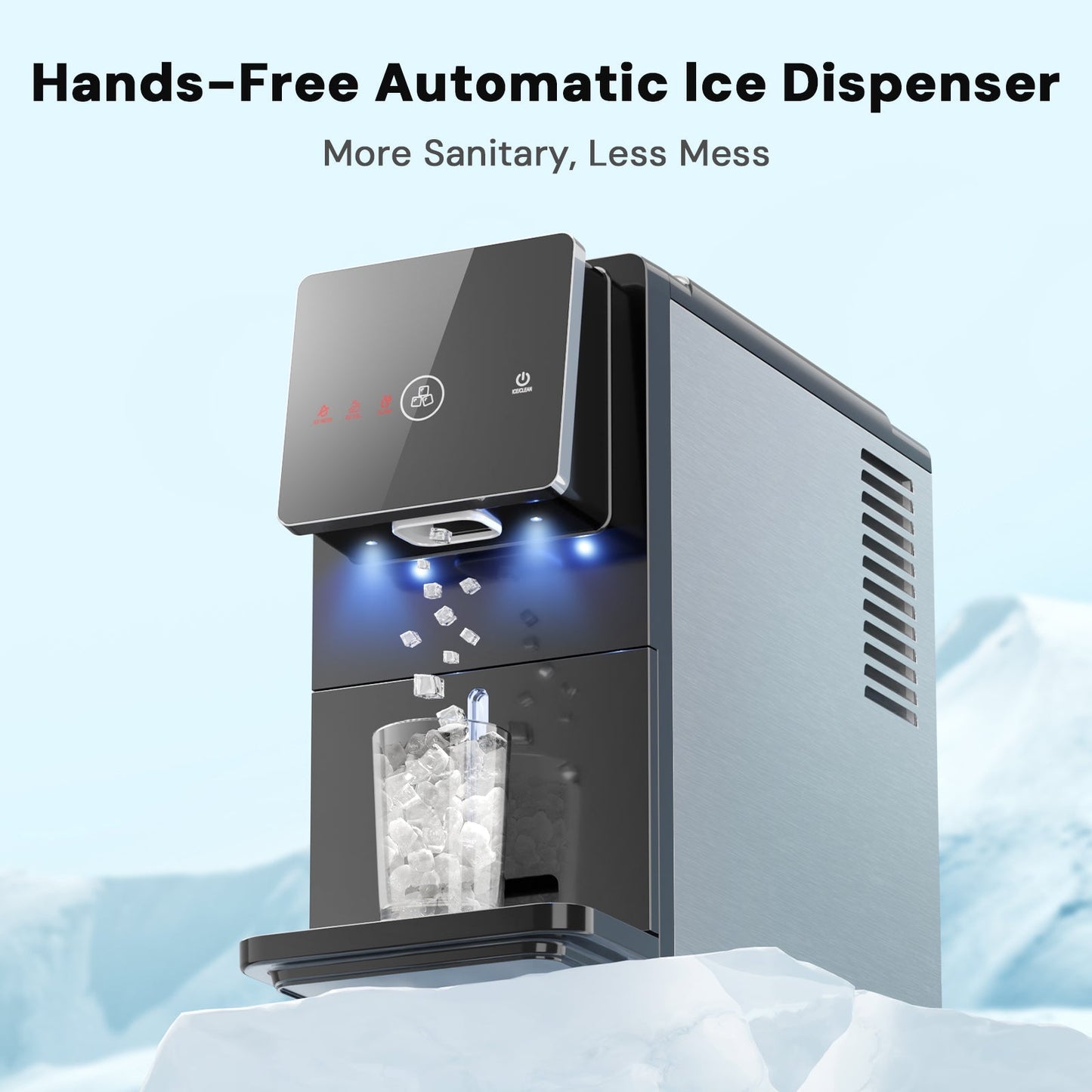 Kismile 33lbs Countertop Nugget Ice Maker 58015RIM0-BLACK - Kismile