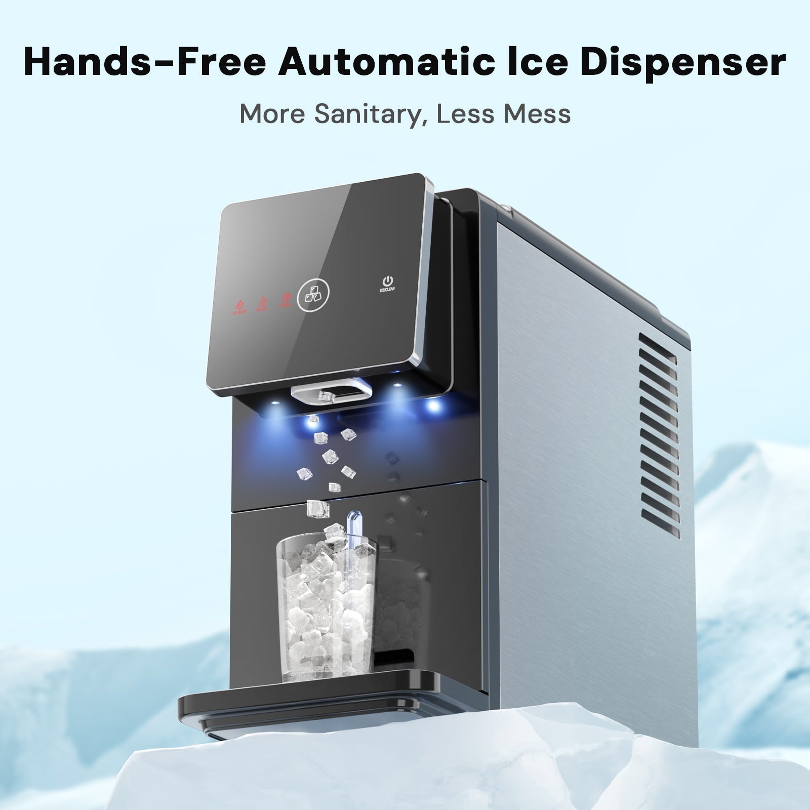 Kismile 33lbs Countertop Nugget Ice Maker 58015RIM0-BLACK - Kismile