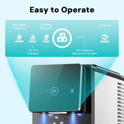 Kismile 33lbs Countertop Nugget Ice Maker 58015RIM0-BLACK - Kismile