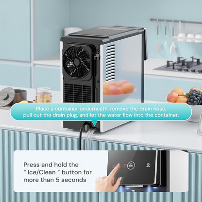 Kismile 33lbs Countertop Nugget Ice Maker 58015RIM0-BLACK - Kismile